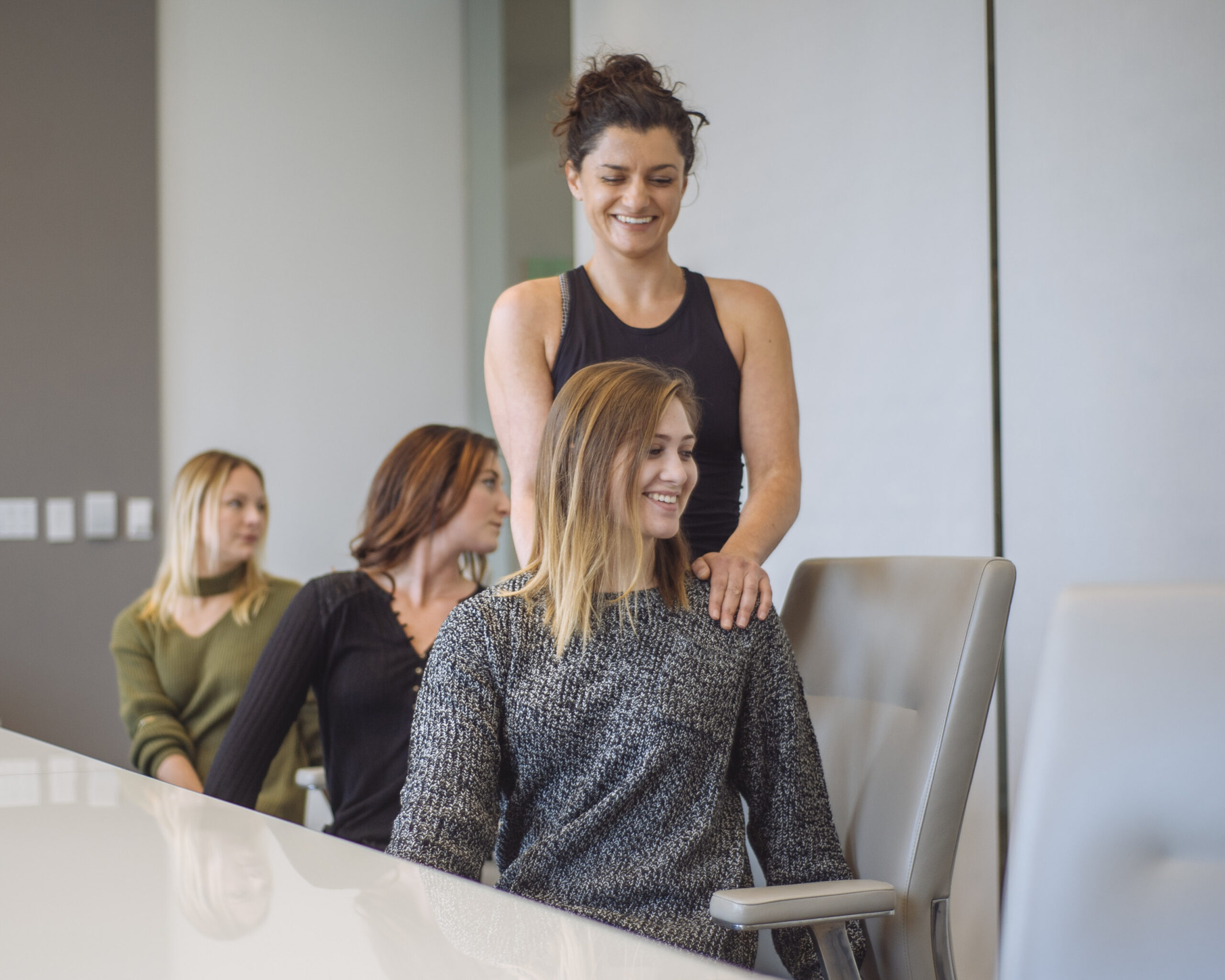 shoulder and neck desk yoga